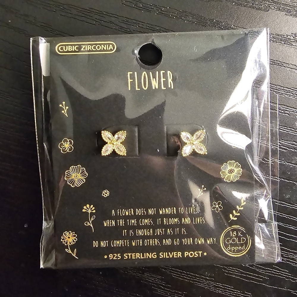 Flower Petal Sterling Earrings